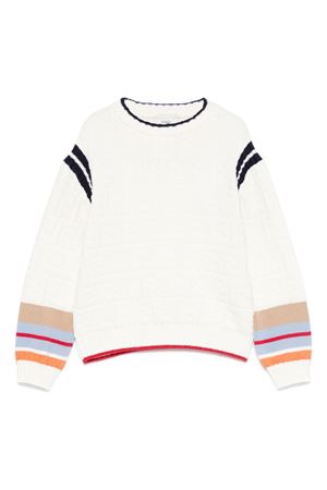 maglione in cotone bianco FENDI KIDS | JMG131AUKNF0TU9